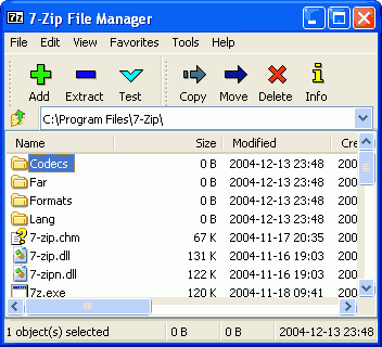 Click to view 7-Zip Installer 9.34 screenshot